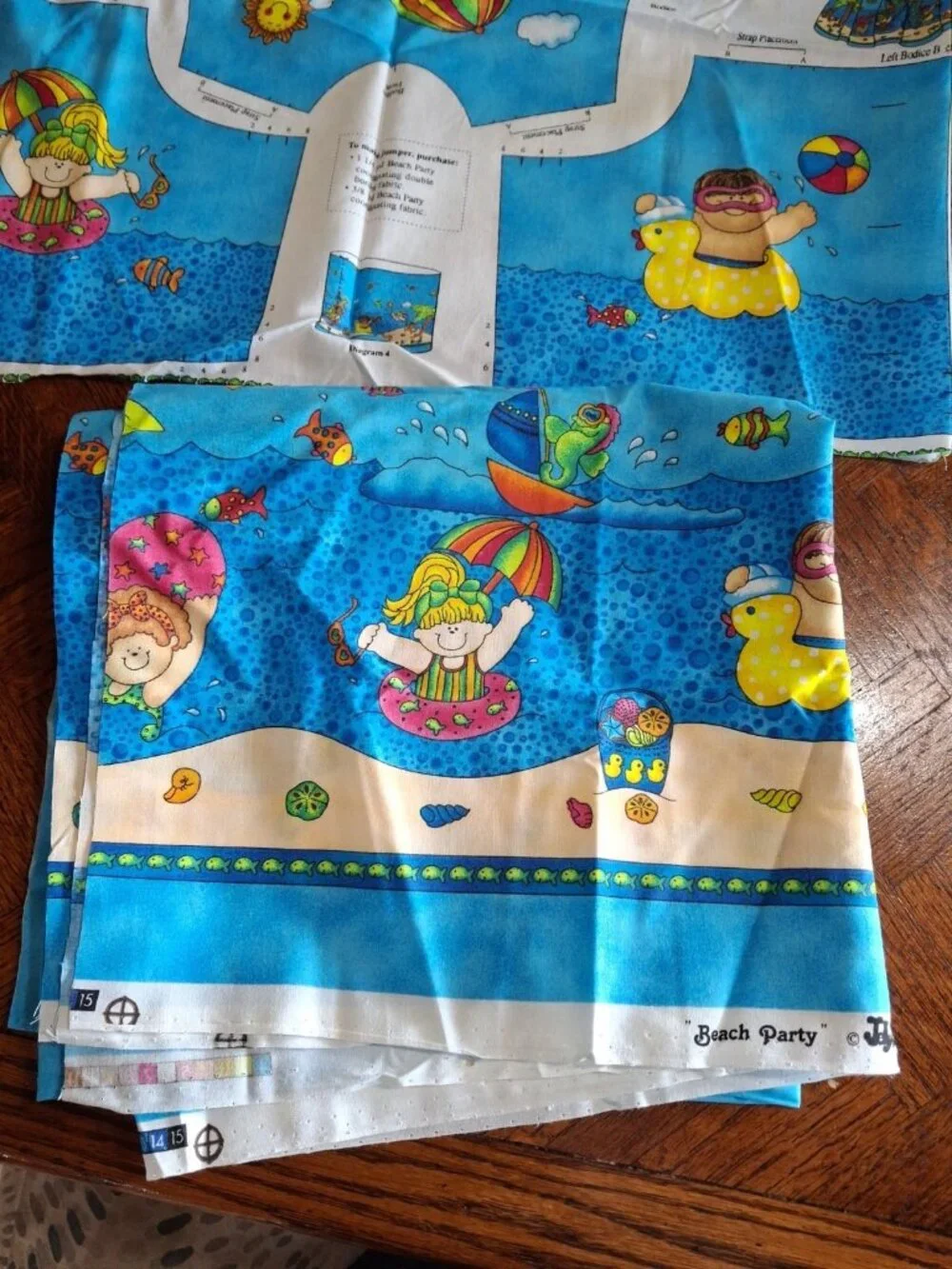 Jelly Bean Junction Beach Party Jumper and Fabric Panel Cut & Sew Fabric Panel